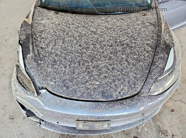 5YJ3E1EB2NF130742 2022 TESLA MODEL Серый Вид задней части салона