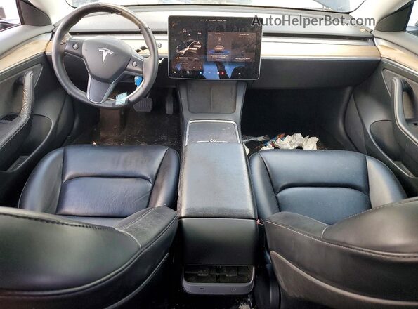 5YJ3E1EB2NF191556 2022 TESLA MODEL Black Vista del salpicadero