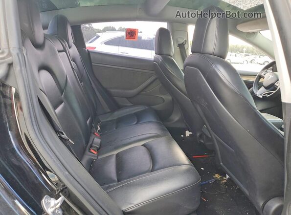 5YJ3E1EB2NF191556 2022 TESLA MODEL Black Vista de los asientos traseros