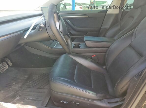 5YJ3E1EB2NF191623 2022 TESLA MODEL Black წინა სალონის ხედი