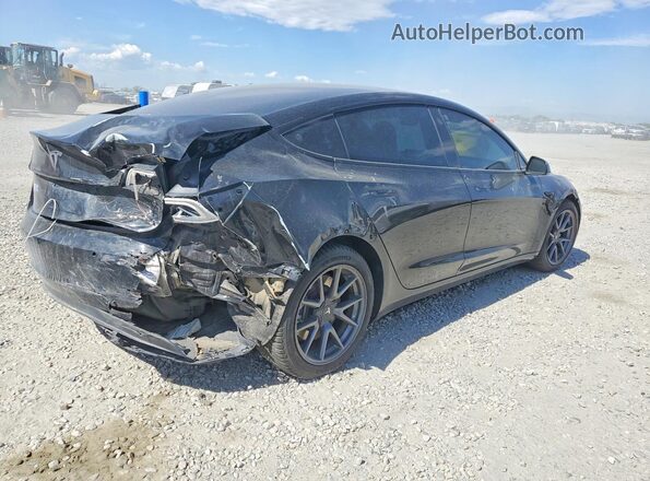 5YJ3E1EB2NF191623 2022 TESLA MODEL Black უკანა მარჯვენა
