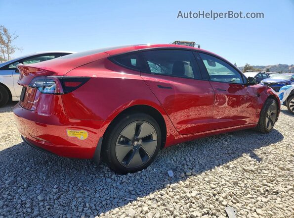 5YJ3E1EB2NF244000 2022 TESLA MODEL Red Rear right