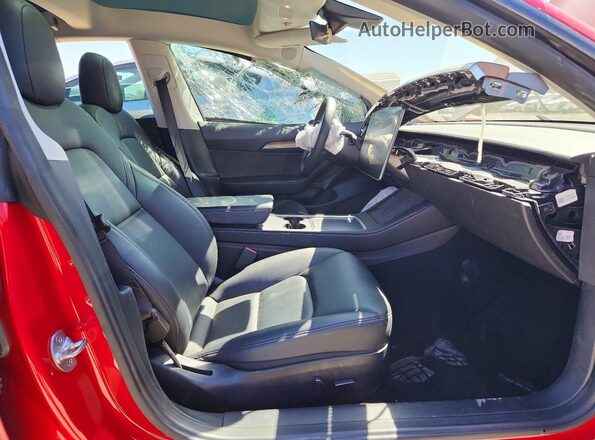5YJ3E1EB2NF244000 2022 TESLA MODEL Red Front interior view