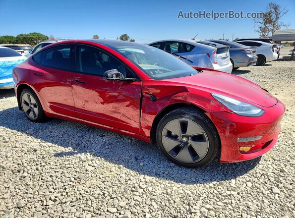 5YJ3E1EB2NF244000 2022 TESLA MODEL Red Front right