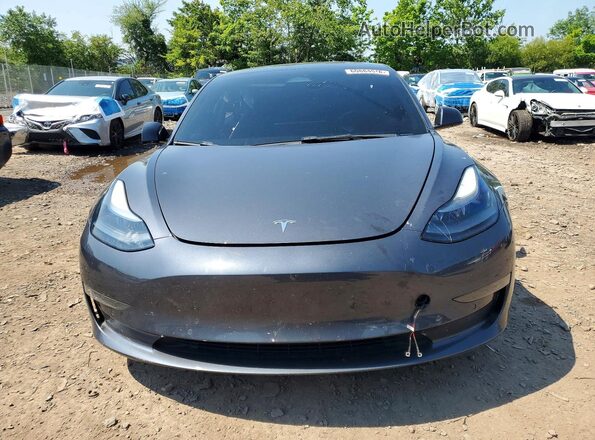 5YJ3E1EB2NF353802 2022 TESLA MODEL Gray წინა ხედი