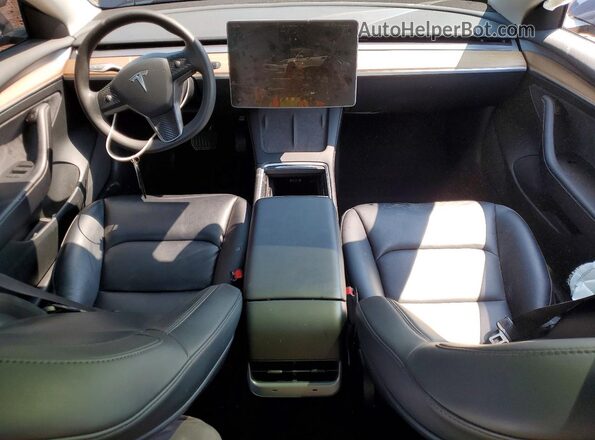 5YJ3E1EB2NF353802 2022 TESLA MODEL Gray წინა პანელის ხედი