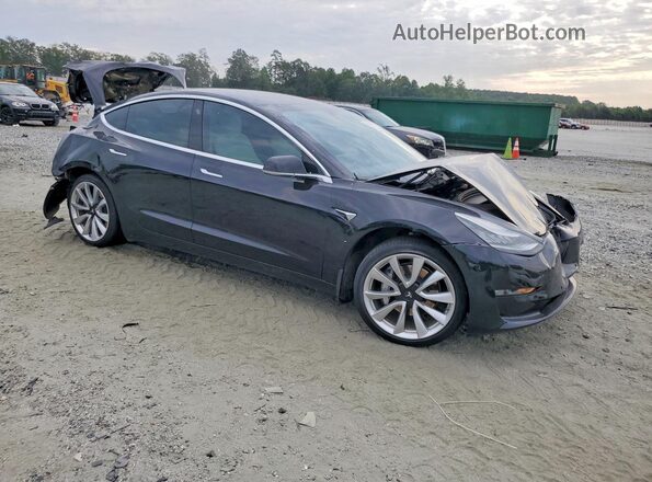 5YJ3E1EB3KF365923 2019 TESLA MODEL Черный Передняя правая четверть
