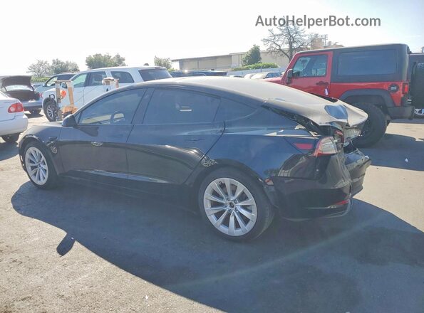 5YJ3E1EB3MF877331 2021 TESLA MODEL Black უკანა მარცხენა