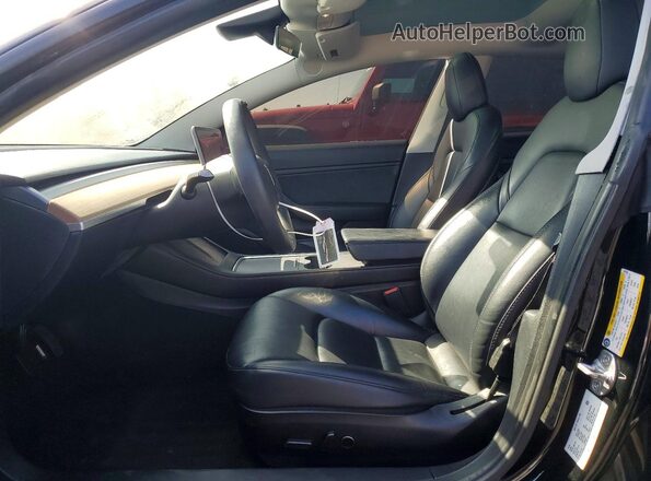 5YJ3E1EB3MF877331 2021 TESLA MODEL Black წინა სალონის ხედი