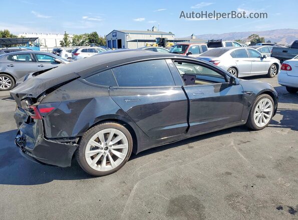 5YJ3E1EB3MF877331 2021 TESLA MODEL Black უკანა მარჯვენა