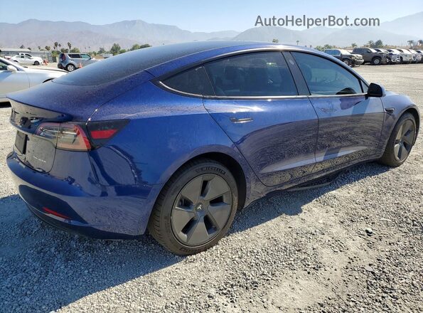 5YJ3E1EB3PF681474 2023 TESLA MODEL Blue უკანა მარჯვენა