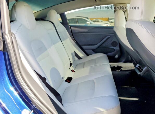 5YJ3E1EB3PF681474 2023 TESLA MODEL Blue უკანა სავარძლების ხედი