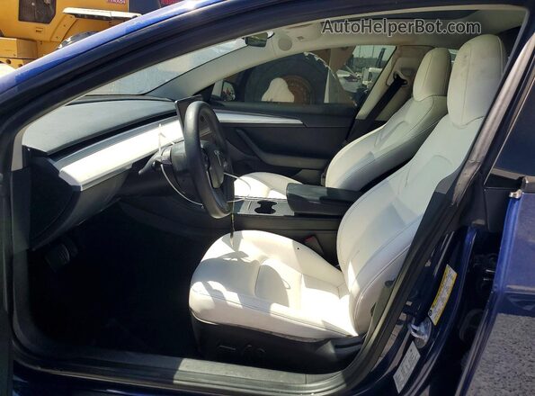 5YJ3E1EB3PF681474 2023 TESLA MODEL Blue წინა სალონის ხედი