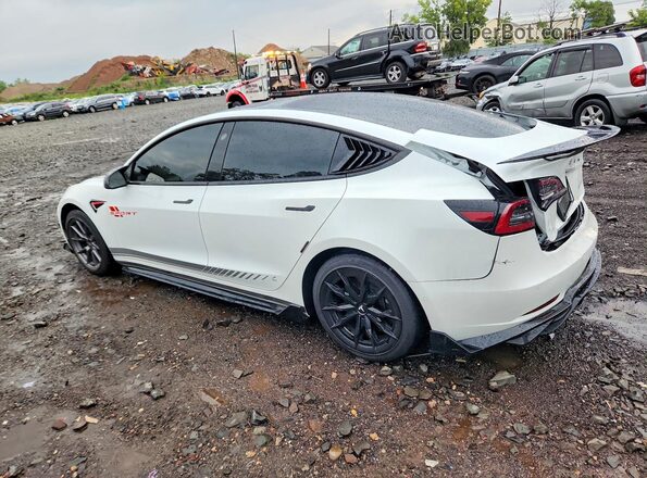 5YJ3E1EB4MF858593 2021 TESLA MODEL Белый Задняя левая четверть