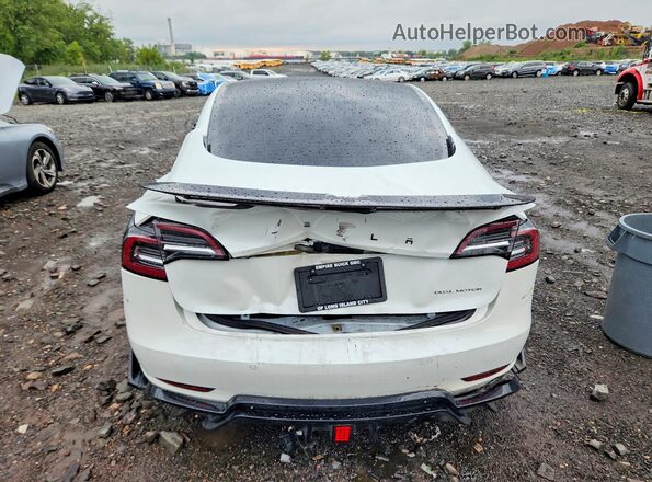 5YJ3E1EB4MF858593 2021 TESLA MODEL Белый Вид сзади
