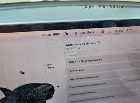 5YJ3E1EB4MF961013 2021 TESLA MODEL Black Widok zestawu wskaźników