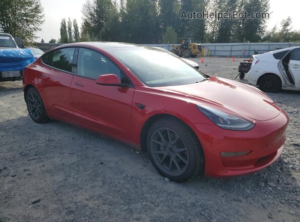 5YJ3E1EB4NF206834 2022 TESLA MODEL Red Delantero derecho