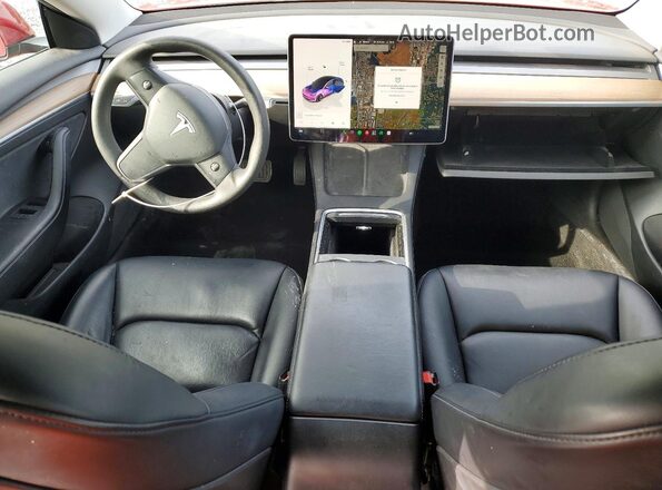 5YJ3E1EB4NF206834 2022 TESLA MODEL Red Vista del salpicadero