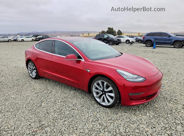 5YJ3E1EB5JF065749 2018 TESLA MODEL Red წინა მარჯვენა