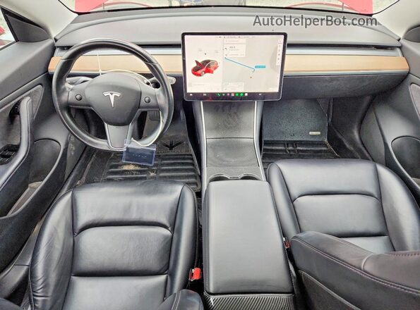 5YJ3E1EB5JF065749 2018 TESLA MODEL Red წინა პანელის ხედი