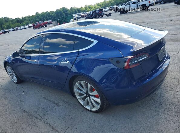5YJ3E1EB5KF393058 2019 TESLA MODEL Blue Հետևի ձախ