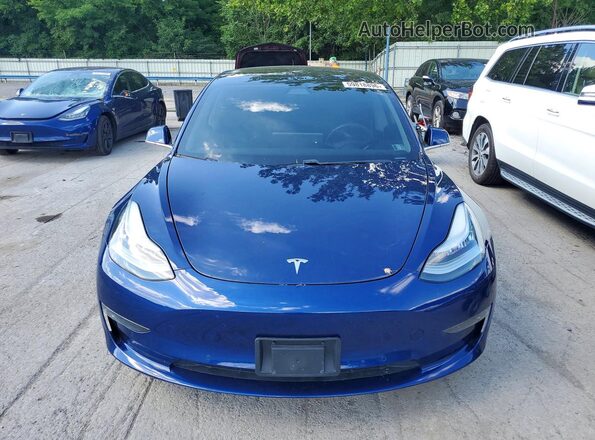 5YJ3E1EB5KF393058 2019 TESLA MODEL Blue Դիմացի տեսք