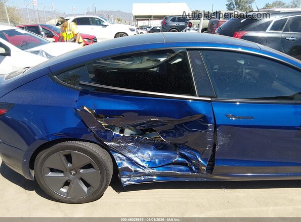 5YJ3E1EB5MF079459 2021 TESLA MODEL 3 Blue Widok z przodu