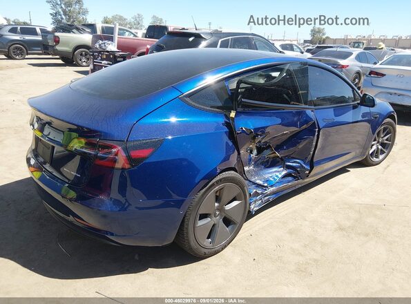 5YJ3E1EB5MF079459 2021 TESLA MODEL 3 Blue Tył prawy