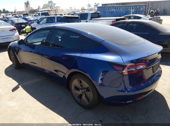 5YJ3E1EB5MF079459 2021 TESLA MODEL 3 Blue Tył lewy