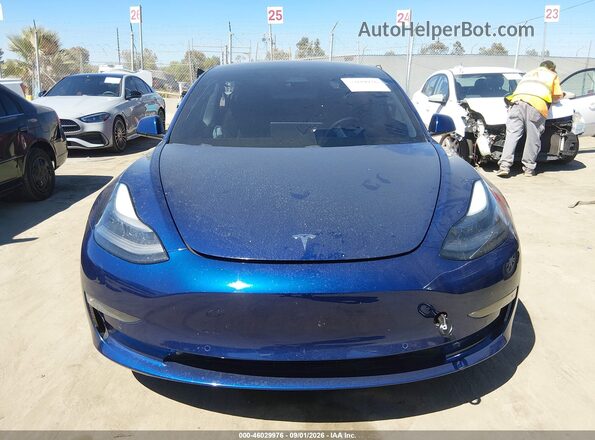 5YJ3E1EB5MF079459 2021 TESLA MODEL 3 Blue Widok wnętrza z tyłu