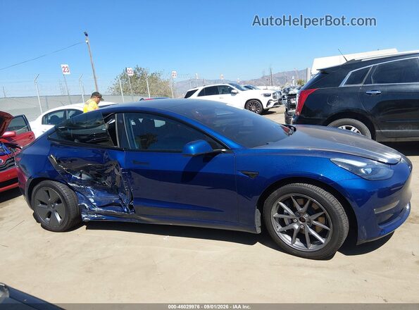 5YJ3E1EB5MF079459 2021 TESLA MODEL 3 Blue Widok wnętrza 360 stopni