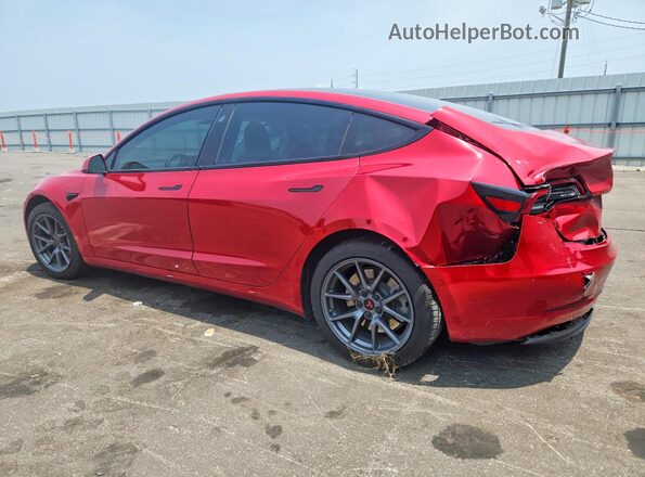 5YJ3E1EB5MF902844 2021 TESLA MODEL Red Задня ліва чверть