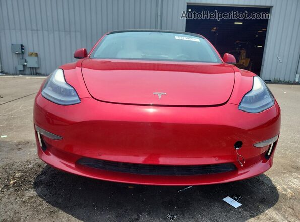5YJ3E1EB5MF902844 2021 TESLA MODEL Red Вид спереду