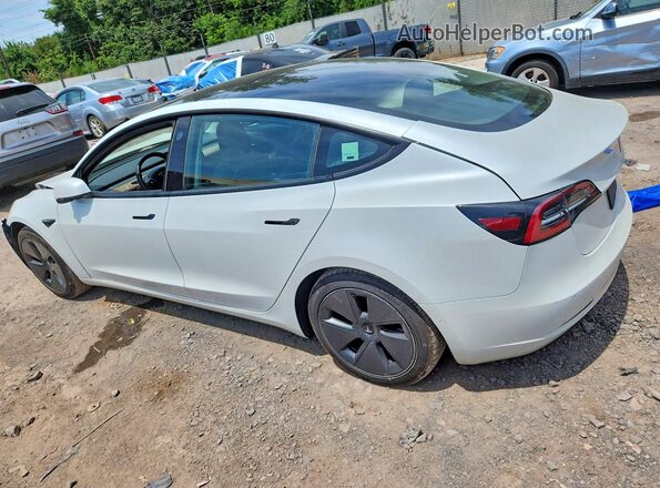 5YJ3E1EB5MF906652 2021 TESLA MODEL White Tył lewy
