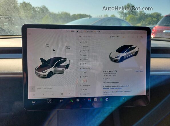 5YJ3E1EB5MF906652 2021 TESLA MODEL White Widok zestawu wskaźników