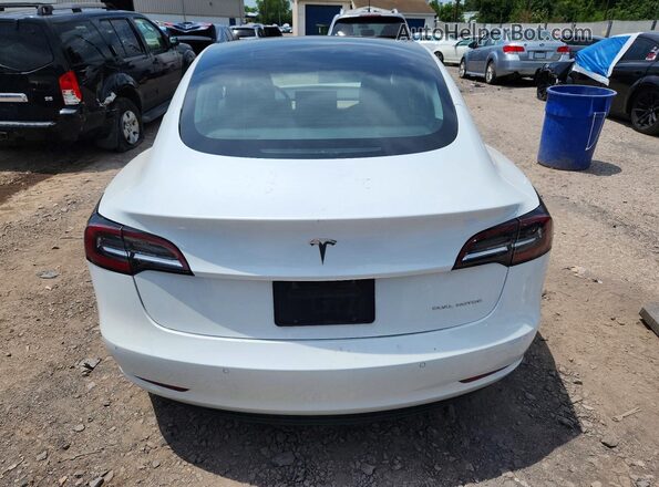 5YJ3E1EB5MF906652 2021 TESLA MODEL White Widok z tyłu