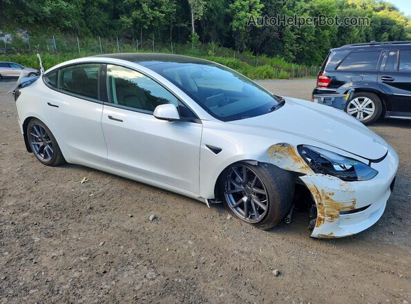 5YJ3E1EB5NF249997 2022 TESLA MODEL White Delantero derecho