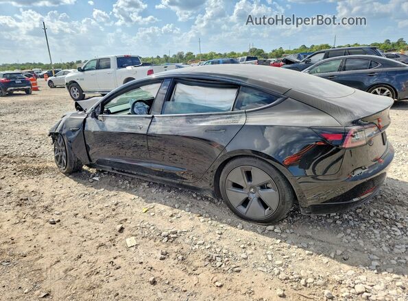 5YJ3E1EB5NF273829 2022 TESLA MODEL Black Rear left