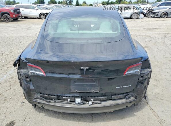 5YJ3E1EB5PF706584 2023 TESLA MODEL Black უკანა ხედი