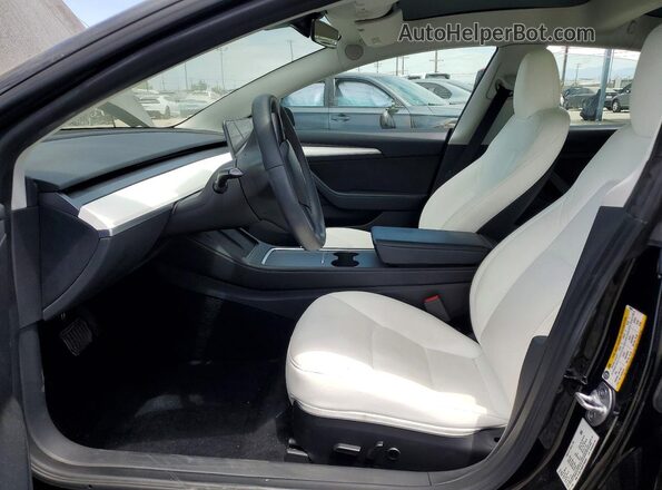 5YJ3E1EB5PF706584 2023 TESLA MODEL Black წინა სალონის ხედი