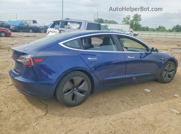 5YJ3E1EB6JF090272 2018 TESLA MODEL Blue Задня права чверть