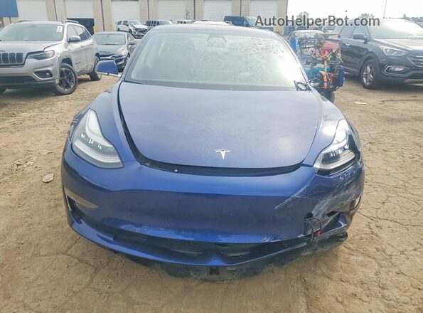 5YJ3E1EB6JF090272 2018 TESLA MODEL Blue Вид спереду