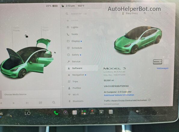5YJ3E1EB6JF128082 2018 TESLA MODEL Black Widok zestawu wskaźników
