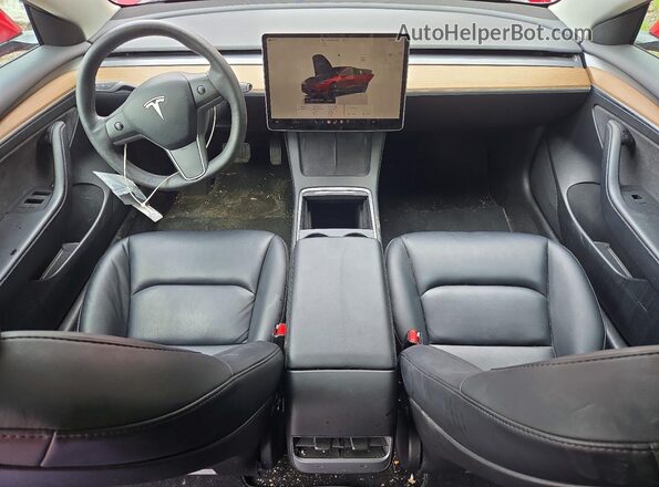 5YJ3E1EB6PF415897 2023 TESLA MODEL Red წინა პანელის ხედი