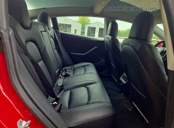 5YJ3E1EB6PF415897 2023 TESLA MODEL Red უკანა სავარძლების ხედი
