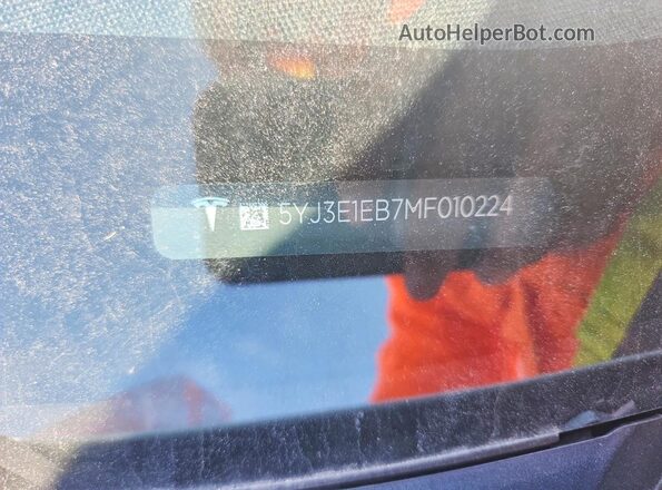 5YJ3E1EB7MF010224 2021 TESLA MODEL White Engine compartment view