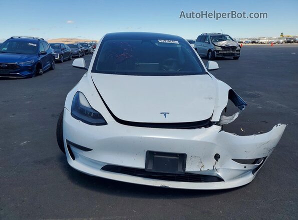 5YJ3E1EB7MF079589 2021 TESLA MODEL White Vista frontal