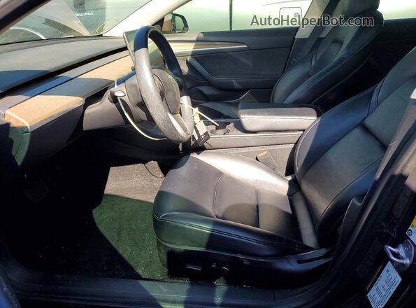 5YJ3E1EB7NF166796 2022 TESLA MODEL Gray წინა სალონის ხედი