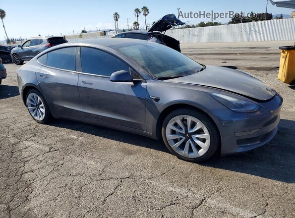 5YJ3E1EB7NF166796 2022 TESLA MODEL Gray წინა მარჯვენა