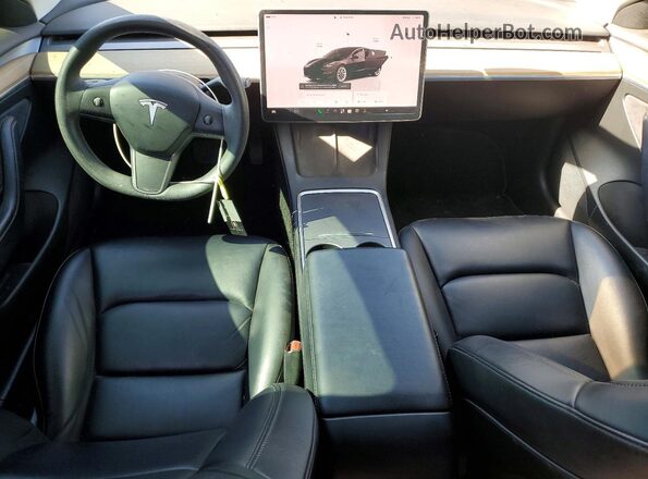 5YJ3E1EB7NF166796 2022 TESLA MODEL Gray წინა პანელის ხედი